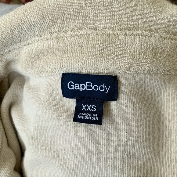 Gap Body beige Towel Terry button front short sleeve top - Picture 9 of 13